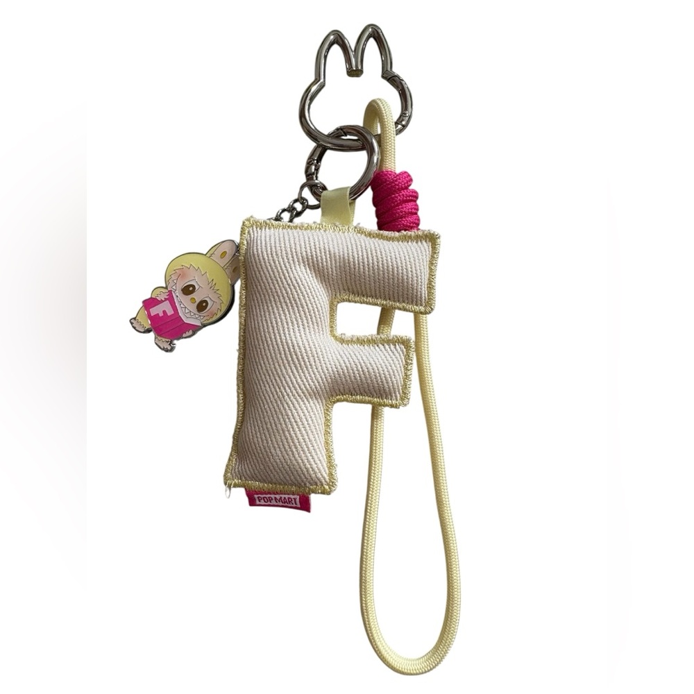 Brand New Pin for Love The Monsters Labubu Pop Mart Keychain Letter F
